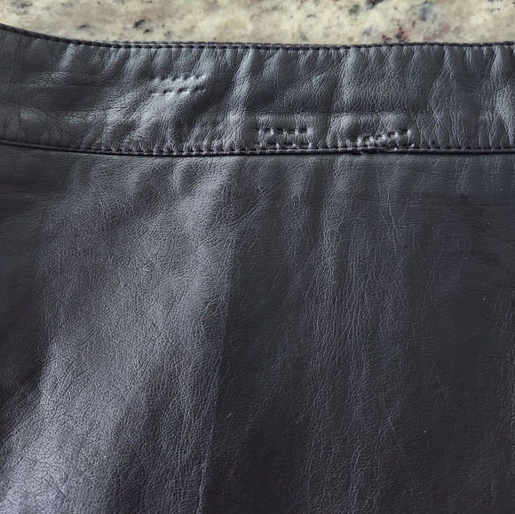 Forever 21 Faux Leather Mini Skirt with peek a boo lace trim - Picture 6 of 6